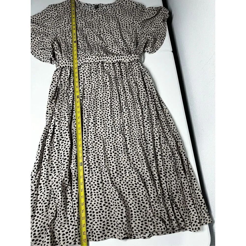 Shein Curve Bohemian Graphic Print Butterfly Sleeve Belted Dress Sz 4X Pink - Picture 8 of 15